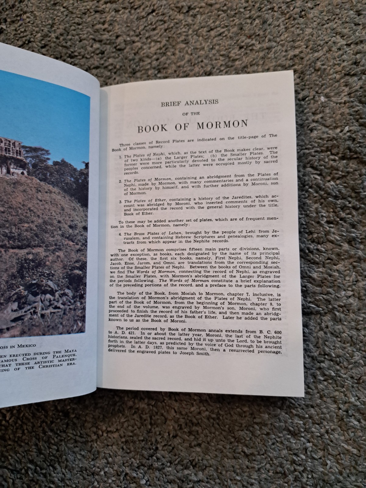 1980 Book of Mormon Gold Cover with Egyptian Hieroglyphs