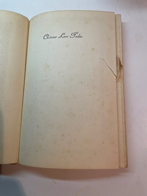 „Chinese Love Tales“ 1935 first edition illustrated by Valenti Angelo