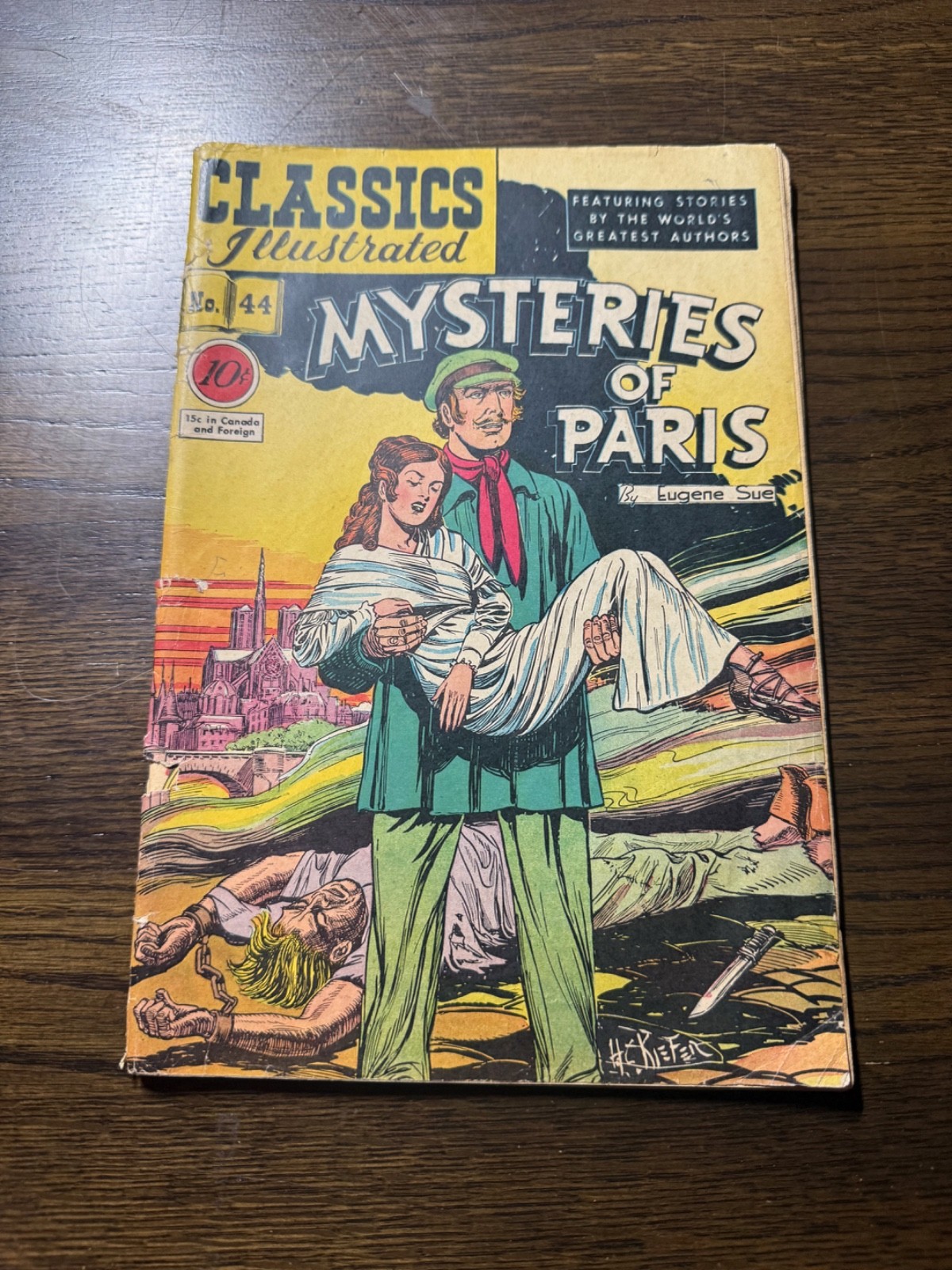Classics Illustrated #44 MYSTERIES OF PARIS Comic Book Eugene Sue 1947