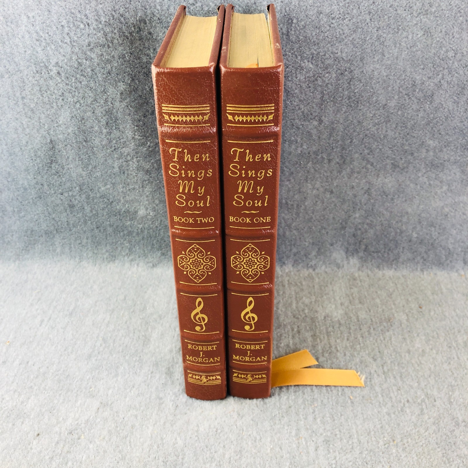 Then Sings My Soul Vol 1 & 2 by Robert Morgan (Easton Press, Leather, Like New)