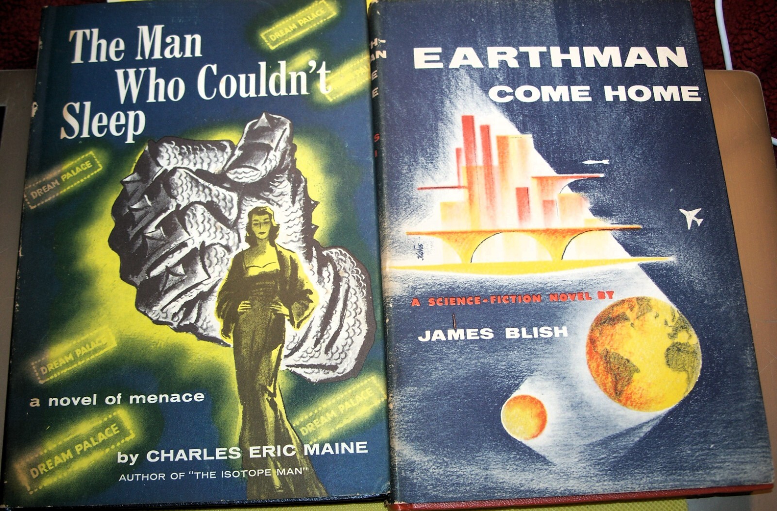 Earthman Come Home BK JAMES BLISH Man Who Couldn’t Sleep CHARLES ERIC MAINE 1956