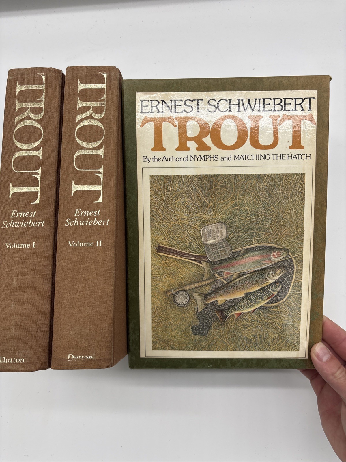 Trout Ernest Schwiebert 1978 1st Edition 2 Volume Set in Case Fly Fishing Illust