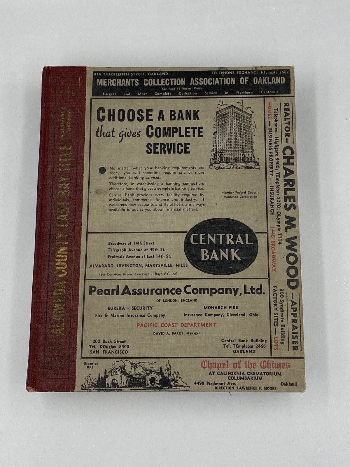 1941 OAKLAND CALIFORNIA Directory Phonebook Classified Businesses ALAMEDA COUNTY