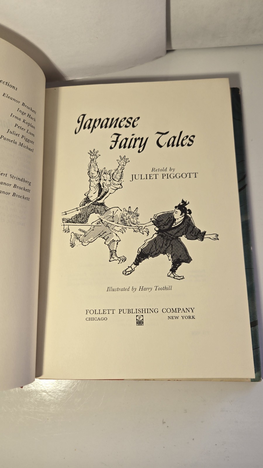 Japanese Fairy Tales, by Juliet Piggott -1967- 1st Amer. Ed, 1st Prtg H/C Book