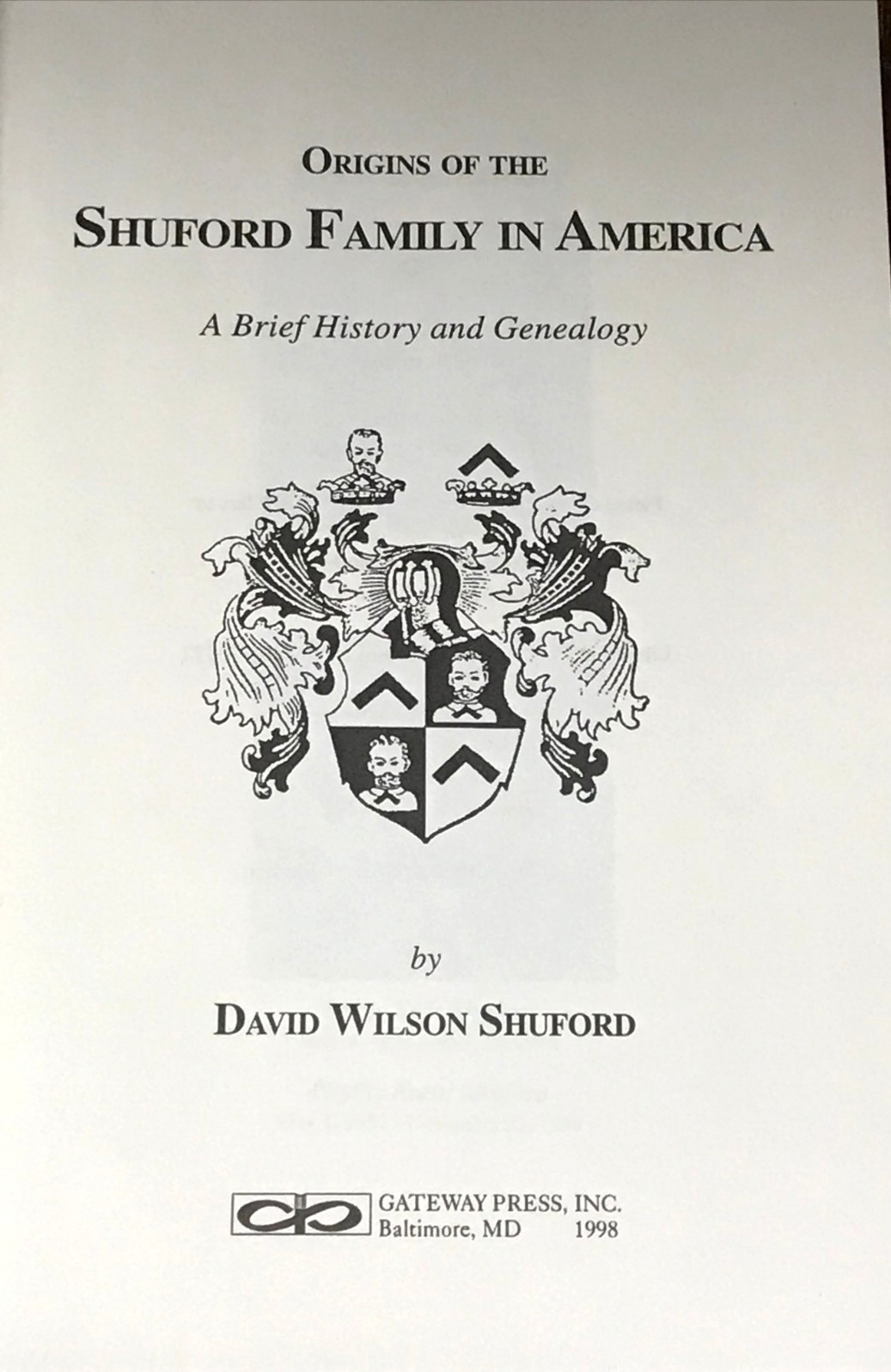 Origins Of The Shuford Family In America: A History & Genealogy N. Carolina RARE