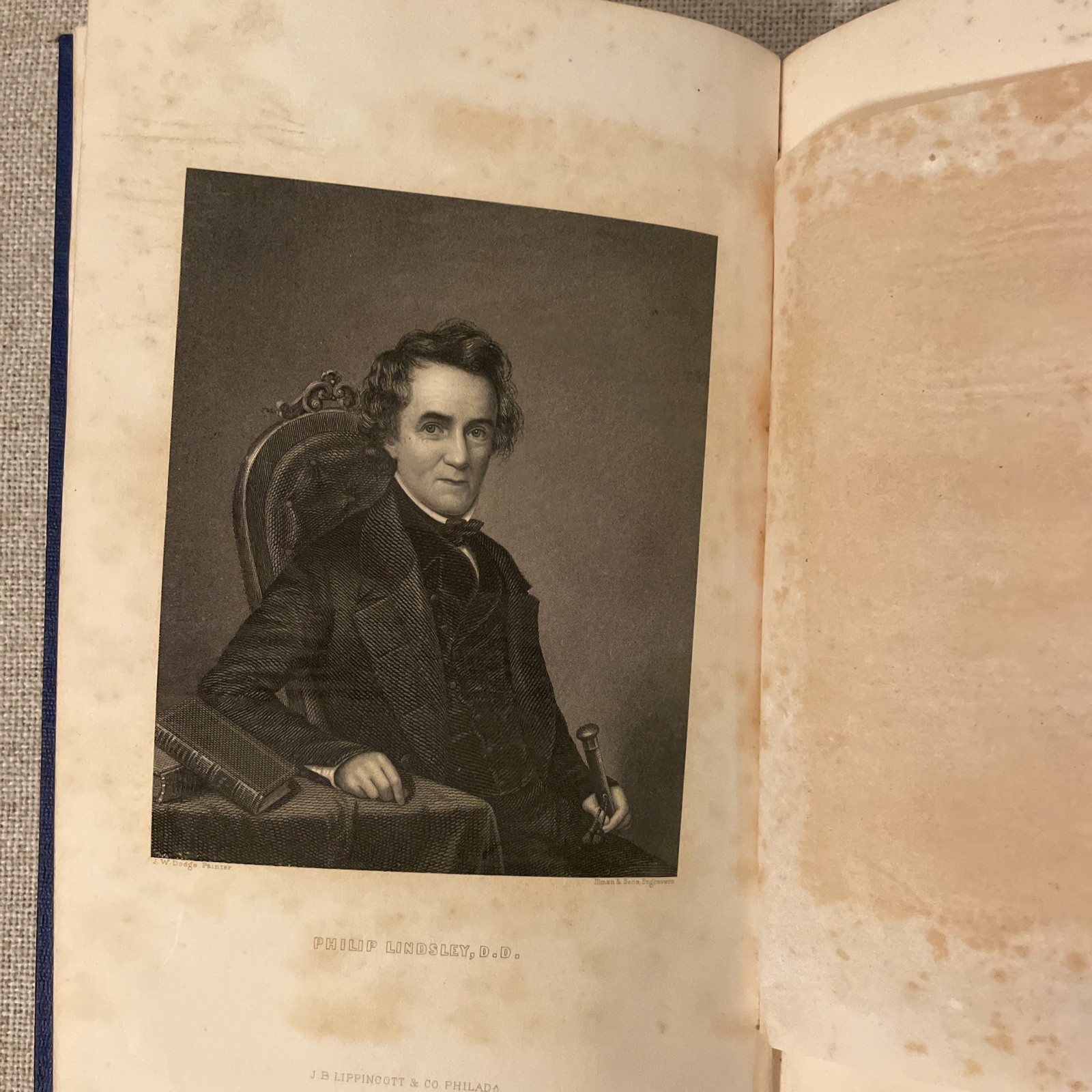 Memoir Of Philip Lindsley By Leroy J. Halsey 1859 Hardcover