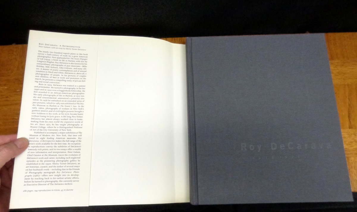 ROY DECARAVA A RETROSPECTIVE Roy DeCarava SIGNED HC in DJ