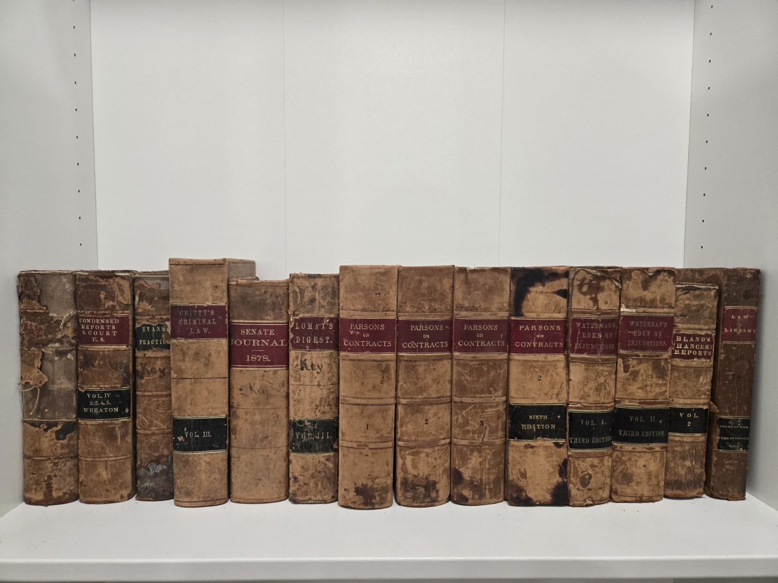 14pc Antique Law Books Francis Scott Key Cousin Joseph H Key Civil War UVA MD