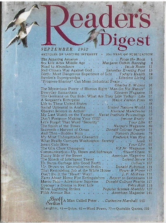 THE READER’S DIGEST 1950S 120 Select Issue Collection On USB Flash Drive