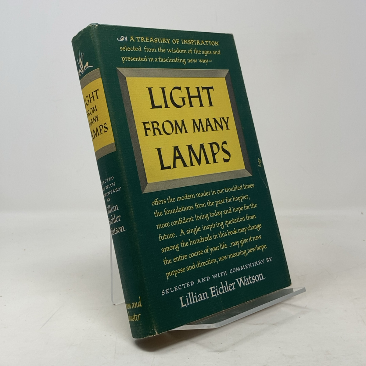 Light From Many Lamps by Lillian Eichler Watson HC First Thus Very Good 1951