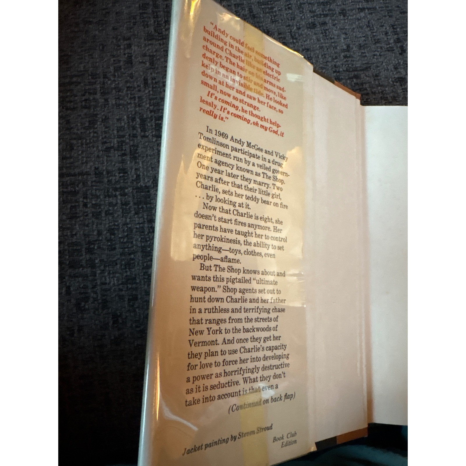Stephen King Firestarter Hardcover 1980 Book Club Edition Viking Press Horror