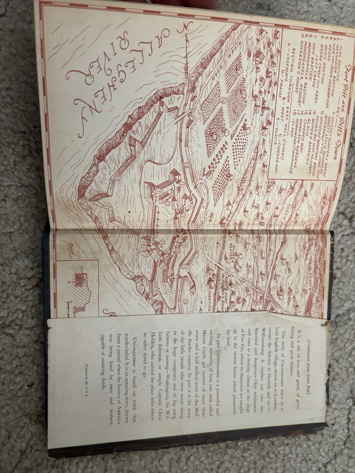 Unconquered a Novel by Neil H. Swanson (1947 Hardcover with DJ by Doubleday
