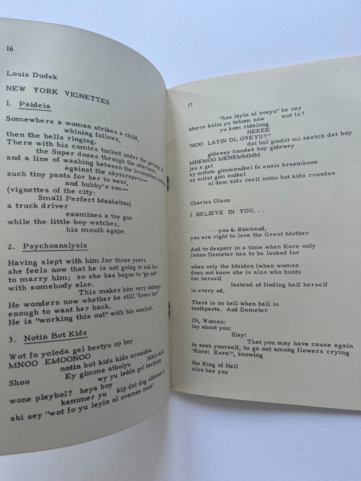 CIV/n 6 ~ 1954 ~ Charles Olson ~ Creeley ~ Irving Layton RARE literary magazine