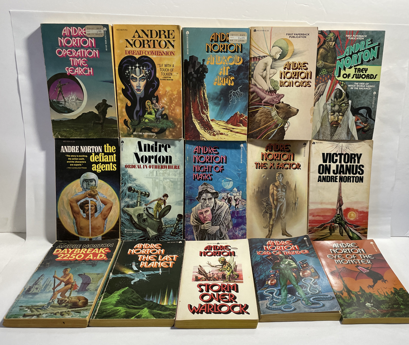 Vintage Andre Norton Lot of 40 Science Fiction Books Paperback Sci-Fi set
