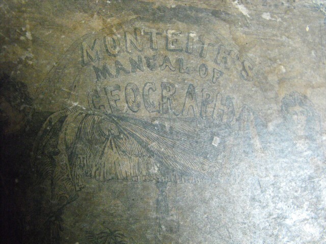 Monteith“s Manual of Geography, 1856 rare edition, A.S. Barnes & Co.