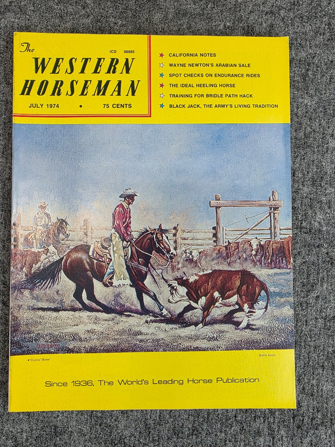 The Western Horseman Magazine July 1974 Cowboy Ranching Keith Avery Art