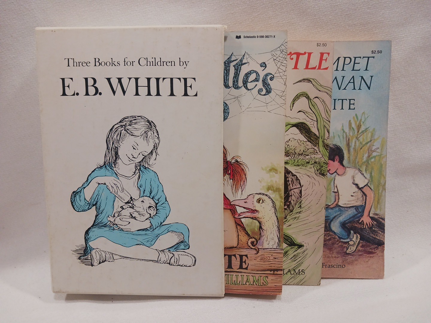 Three Books For Children E. B. White Box Set 1973 Charlotte’s Web Stuart Little