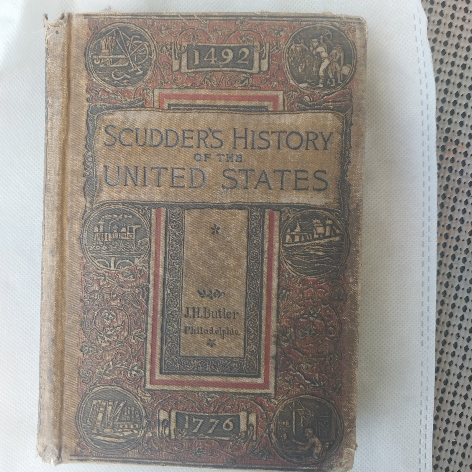 Antique 1885 Scudder’s History of the United States HC School Book J.H. Butler