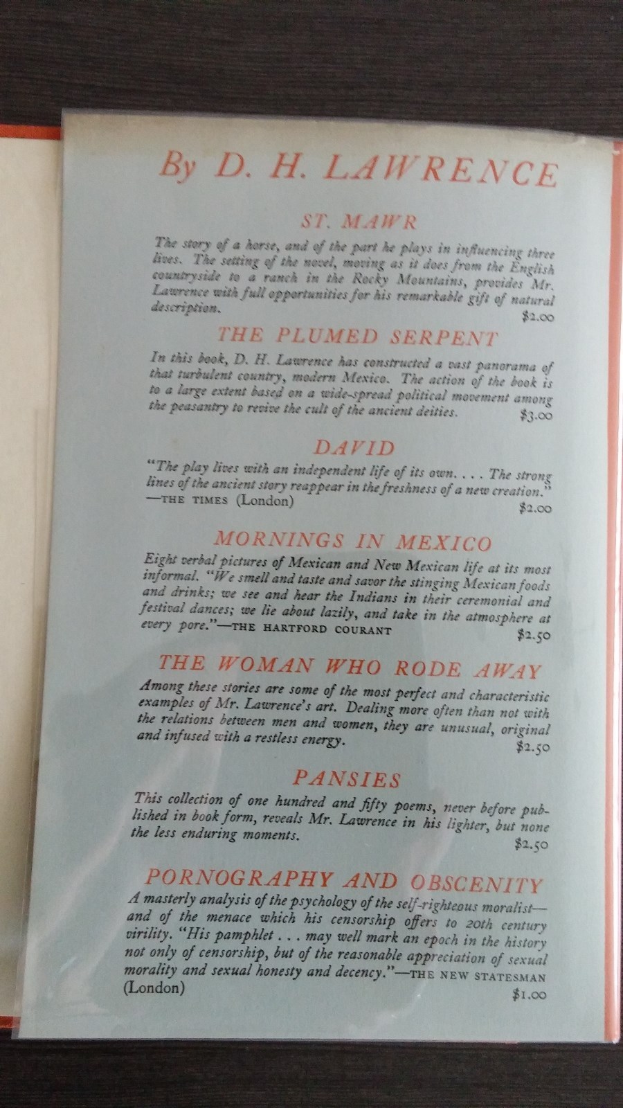 D.H. LAWRENCE Assorted Articles 1st US Edition in DJ 1930 HCDJ
