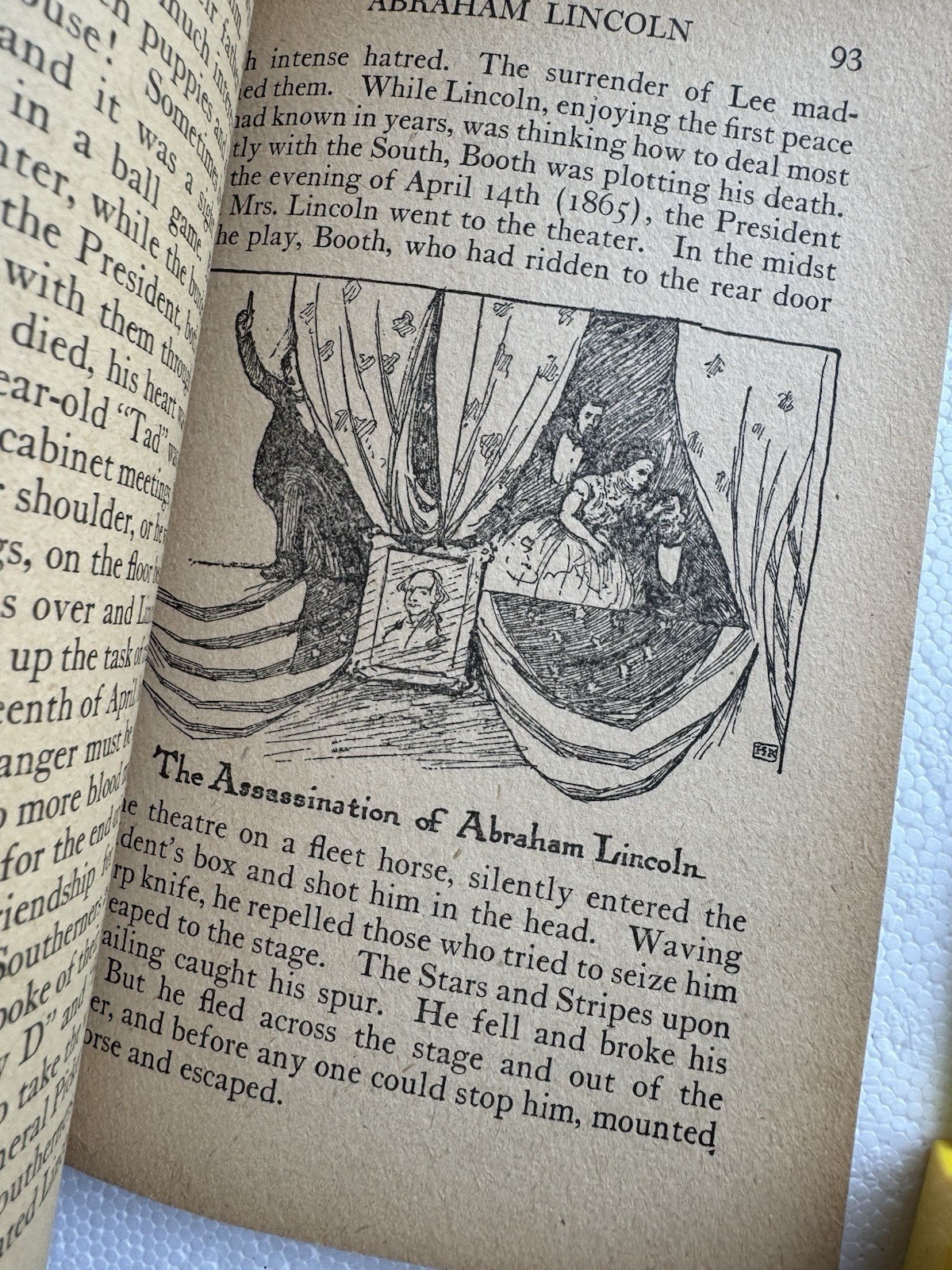 Antique 1917 Abraham Lincoln Child Book Illust Civil War America History Series
