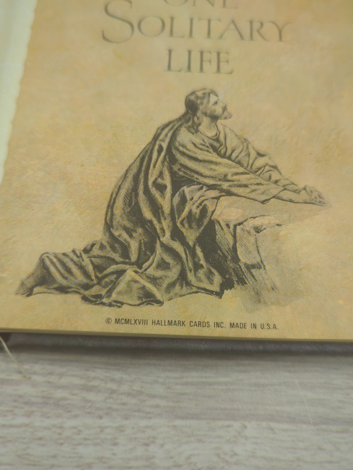 Hallmark Vintage Miniature Book One Solitary Life, Jesus, Christian