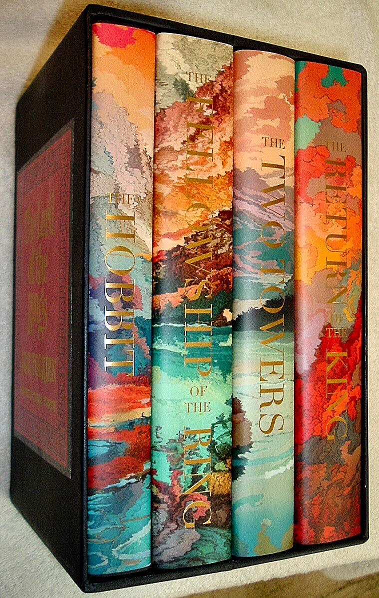 The LORD Of The RINGS Trilogy and The Hobbit by JRR Tolkien Custom Slipcase& DJs