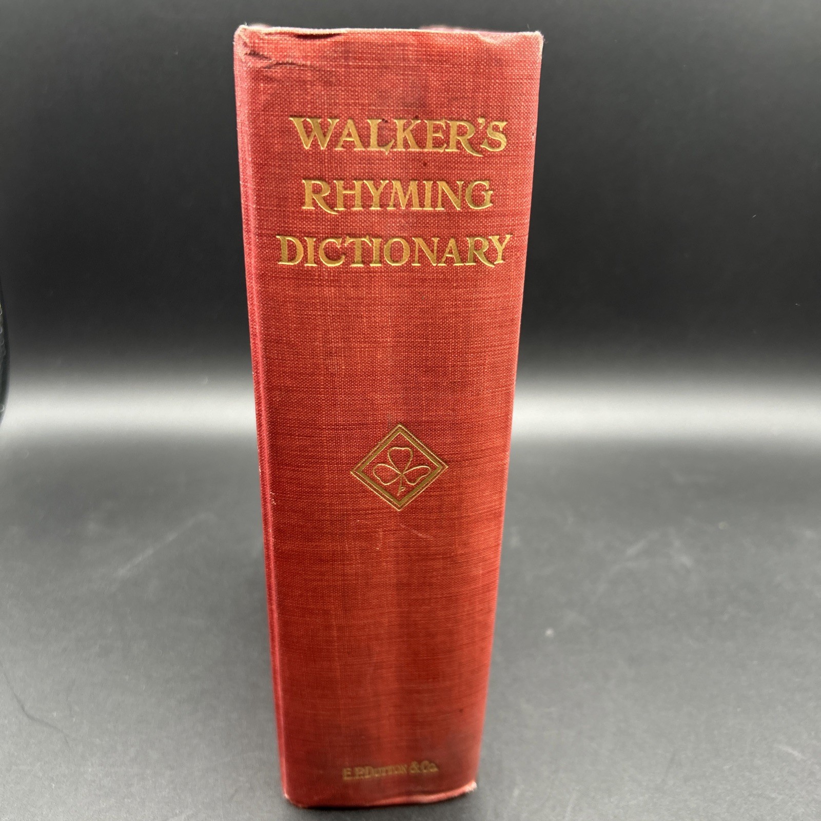 Antique 1895 Walker’s Rhyming Dictionary – J. Longmuir Revised – 720 Pages Red