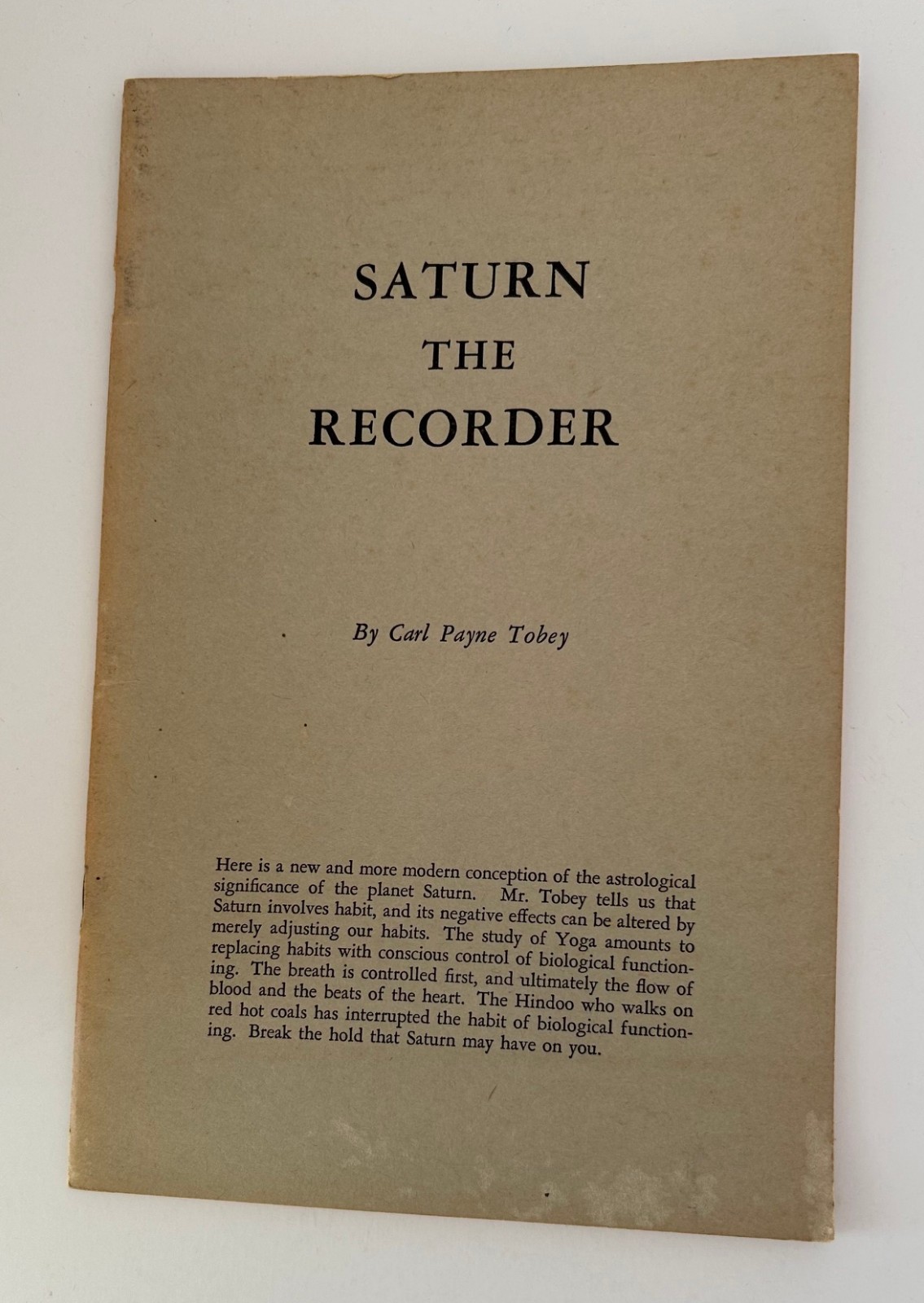 The New Astrology – Carl Payne Tobey – 5 Pamphlets – 1952
