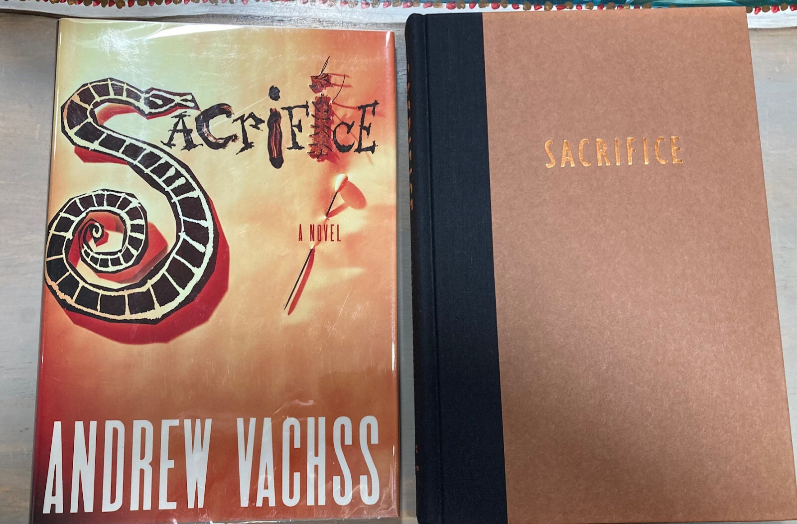 Sacrifice Andrew Vachss 1991 Knopf First Edition Suspense Novel