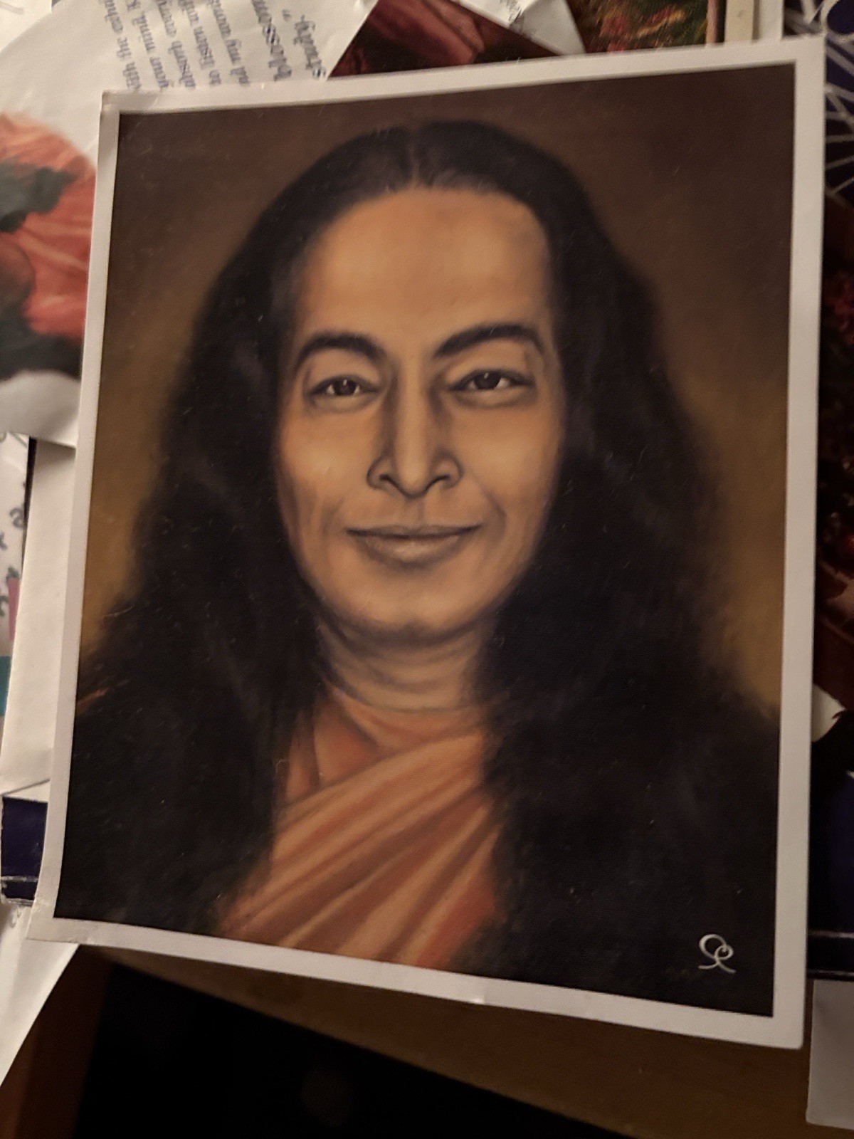 Portrait Of Paramhansa Yogananda Printed. 1990s