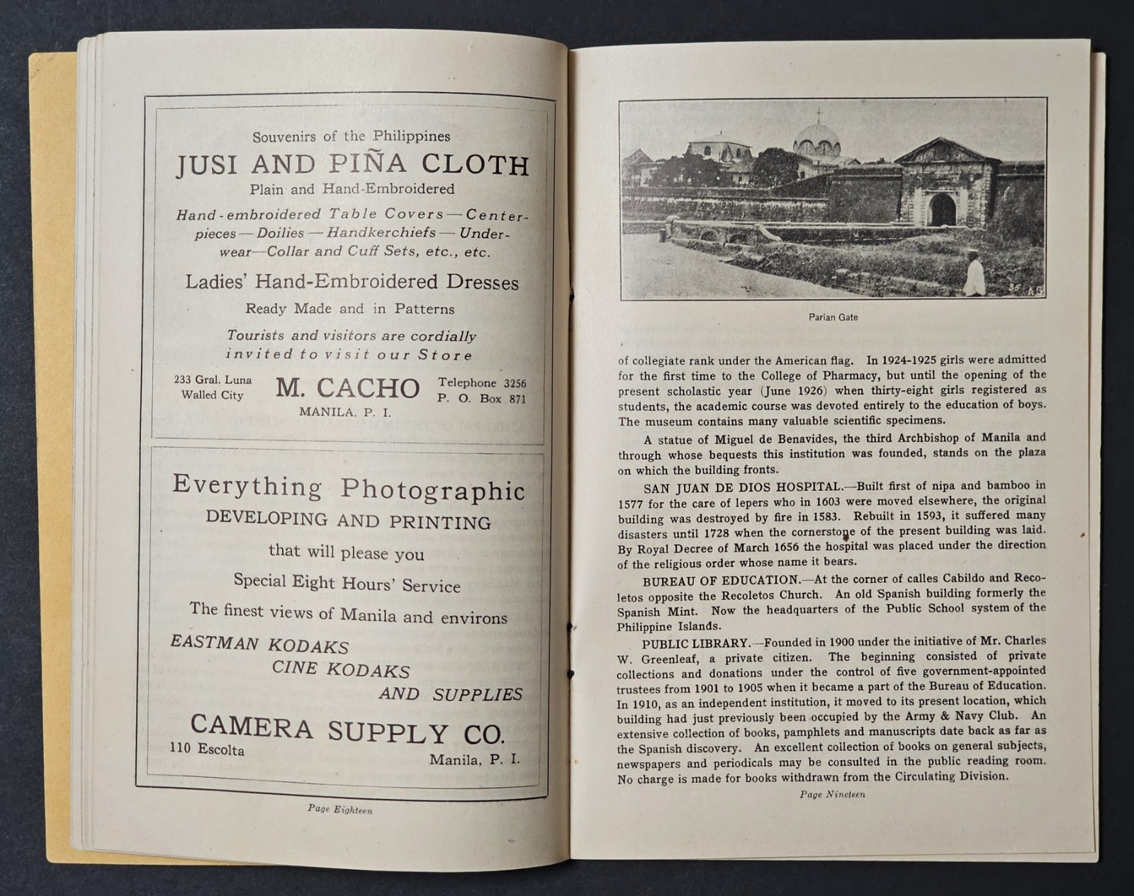 Manila And The Philippines American Express Travel Department Booklet 1926 HTF