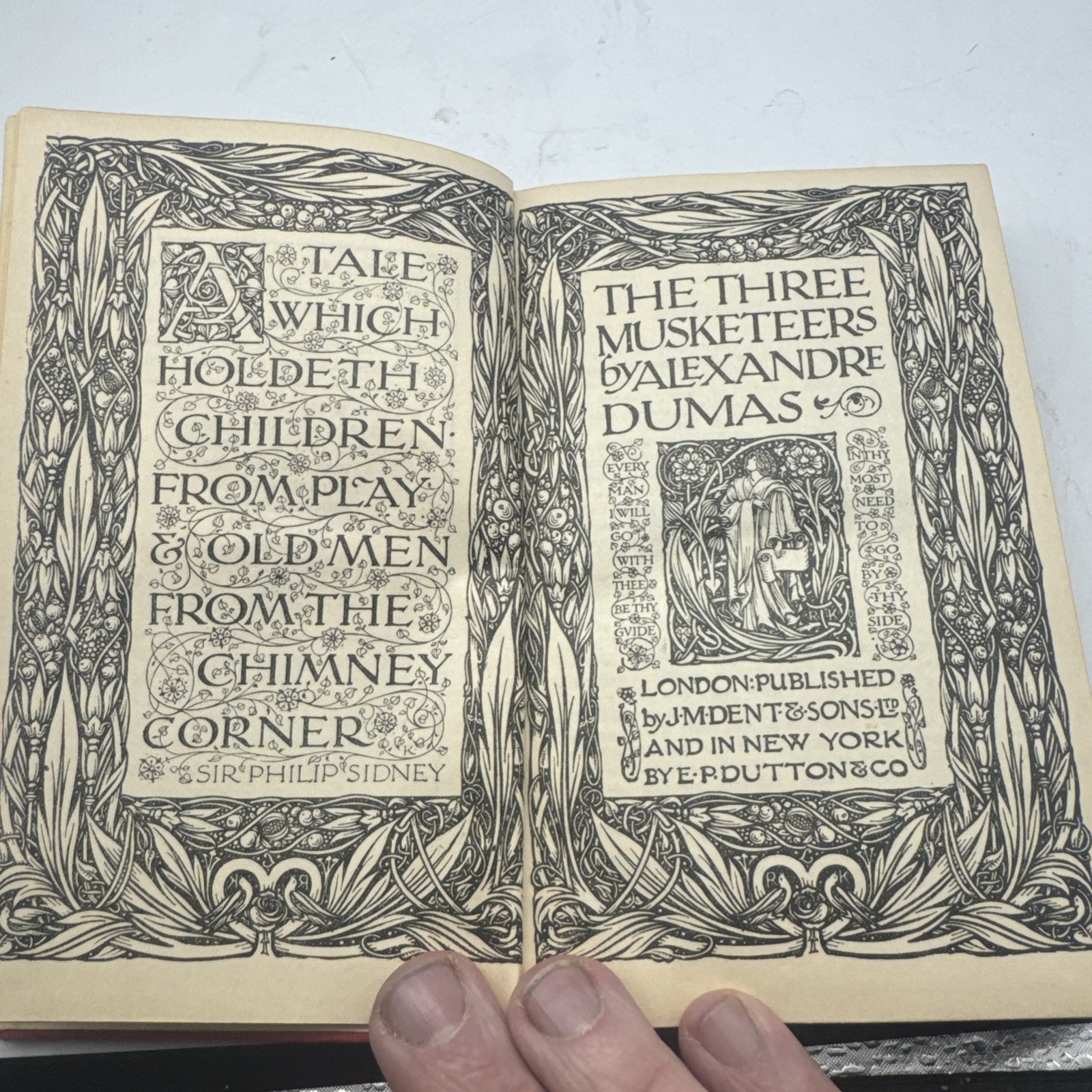 The Three Musketeers, Everyman’s Series, Alexandre Dumas – 1913 HC Antique Good
