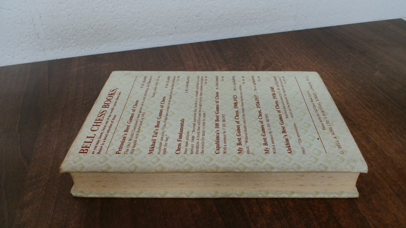 The Middle Game Book I Static Features, M Euwe, G Bell And Sons L