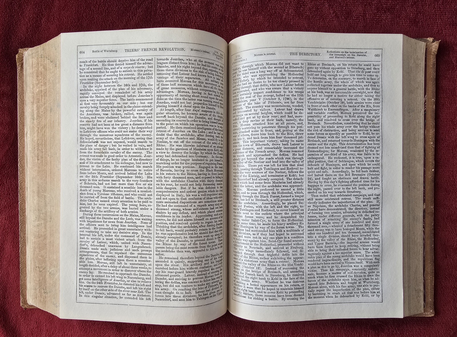 Antique Book: HISTORY OF THE FRENCH REVOLUTION By M A Thiers 1876 Thanet School