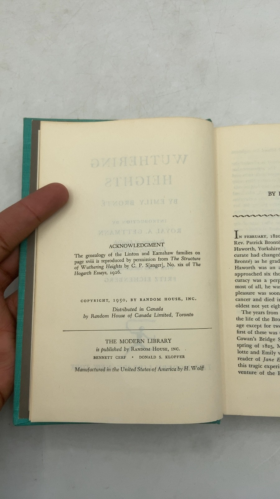 Wuthering Heights Emily Brontë Hardcover 1950