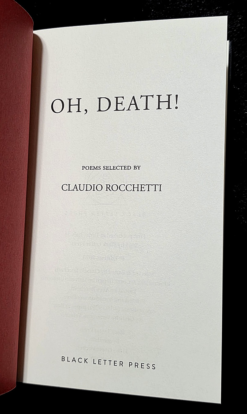 Oh, Death! ~Claudio Rocchetti ~ Black Letter Press – 4th Edition