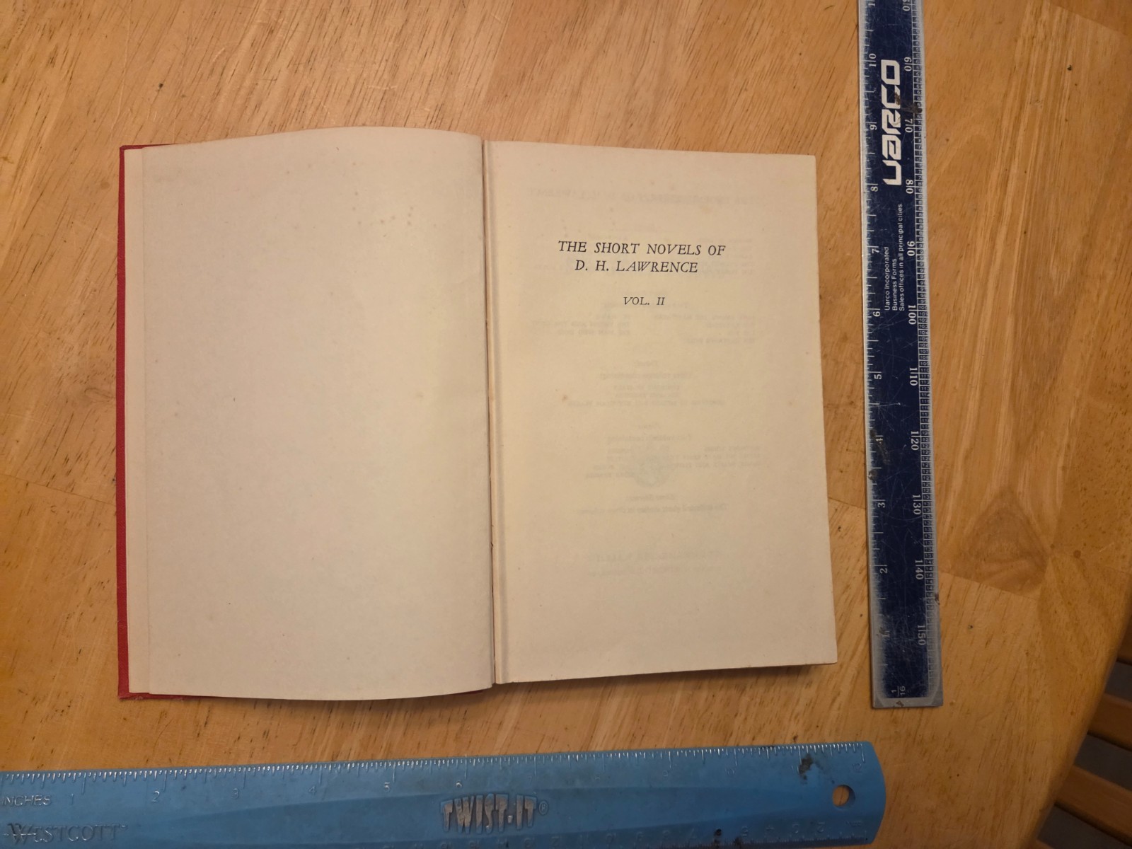The Short Novels Vol. II by D. H. Lawrence – 1956 Willaim Heinemann Hardcover