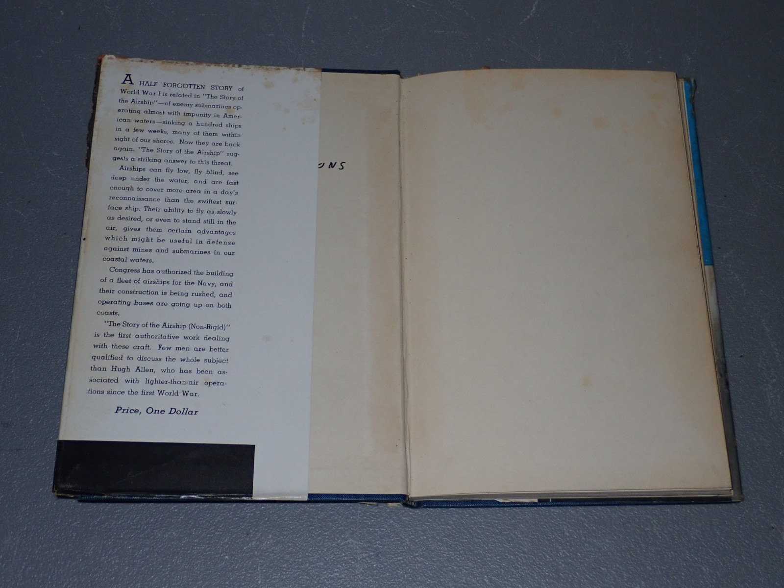 The Story of the Airship (Non-Rigid) Hugh Allen 1944