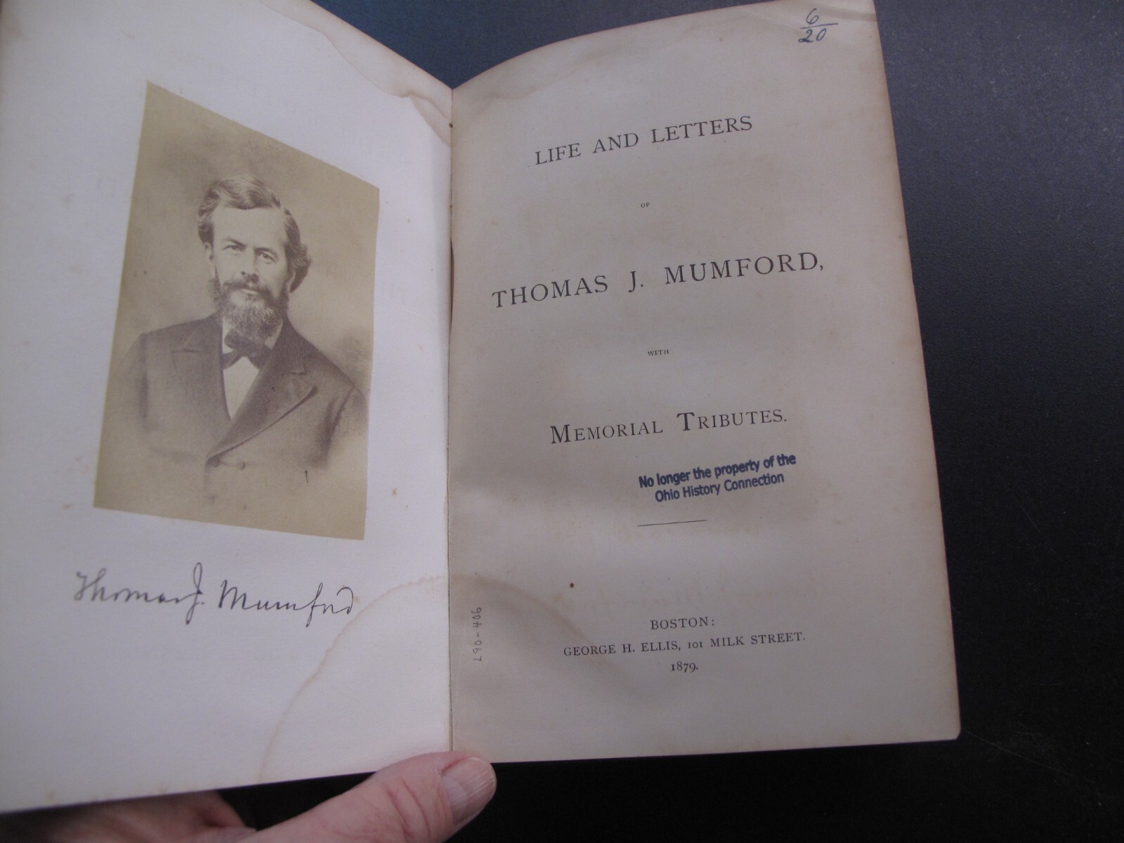 Biography Letters Correspondence Thomas Mumford Unitarian Abolitionist 1879