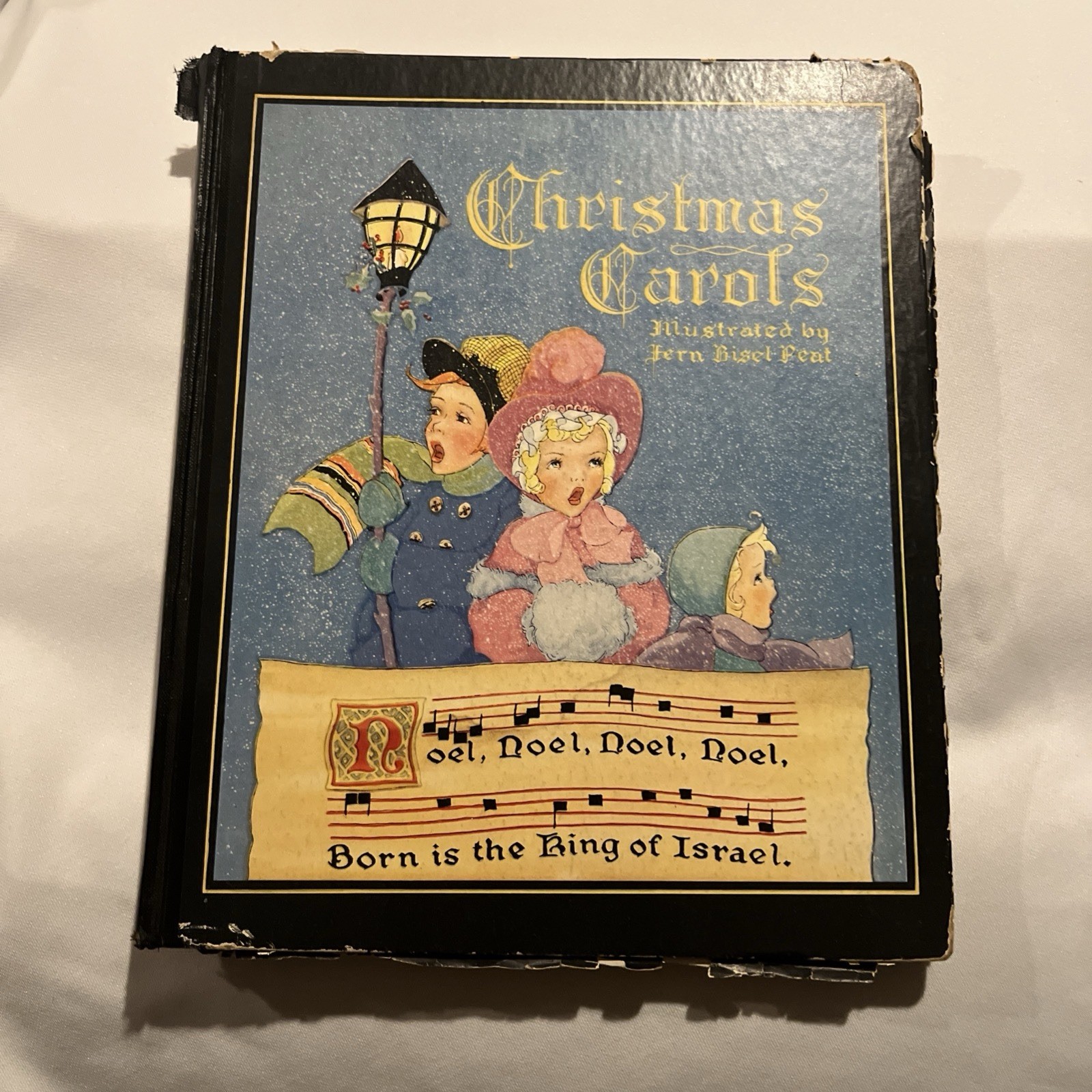 Vintage Christmas Carols Illustrated By Fern Bisel Peat 1937 Piano Songbook Hymn