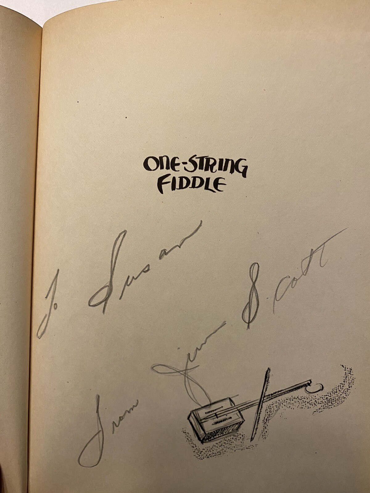 One String Fiddle by Erick Berry 1939 Children’s Book B13