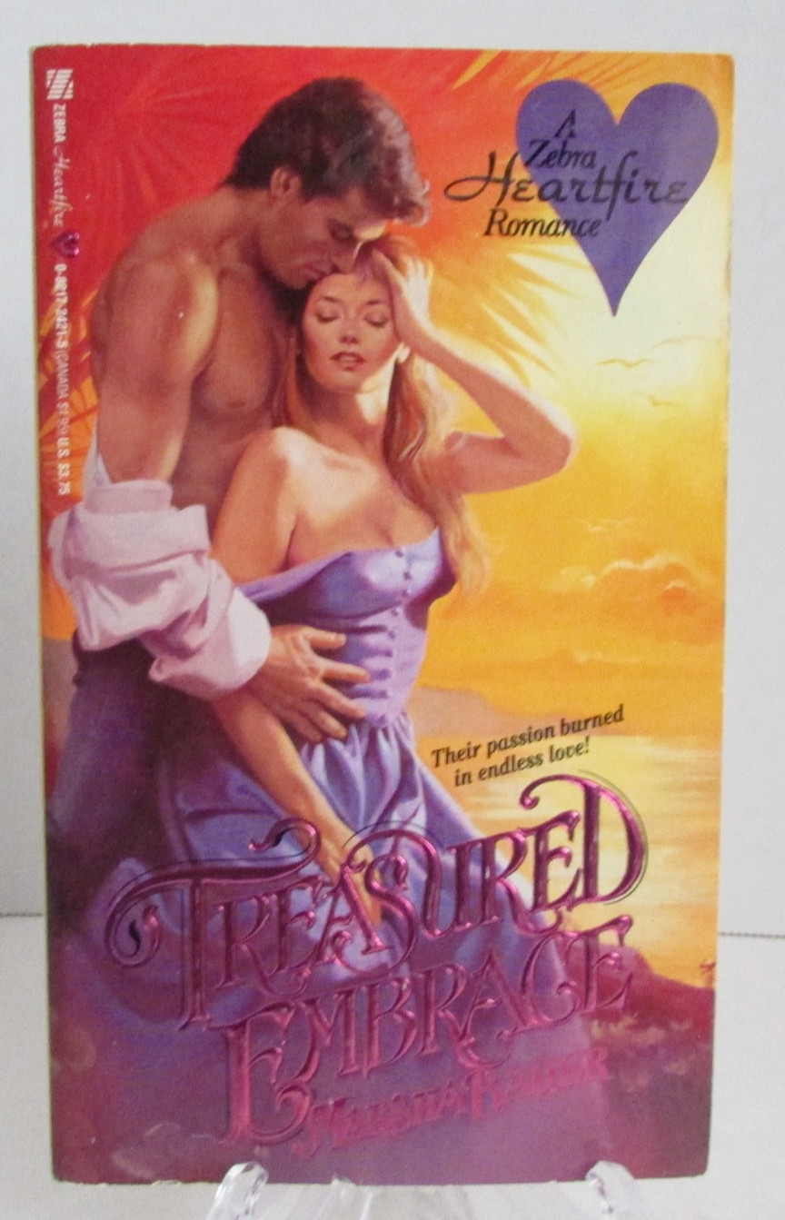 VINTAGE Zebra Heartfire Romance Treasured Embrace – Marsha Bauer 1st Ed. PB