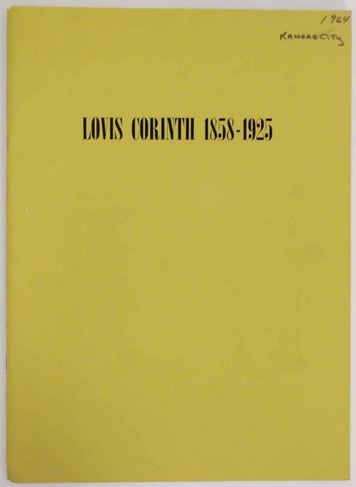 LOVIS CORINTH 1858-1925 AN EXHIBITION OF PAINTINGS DRAWINGS AND PRINTS #134910