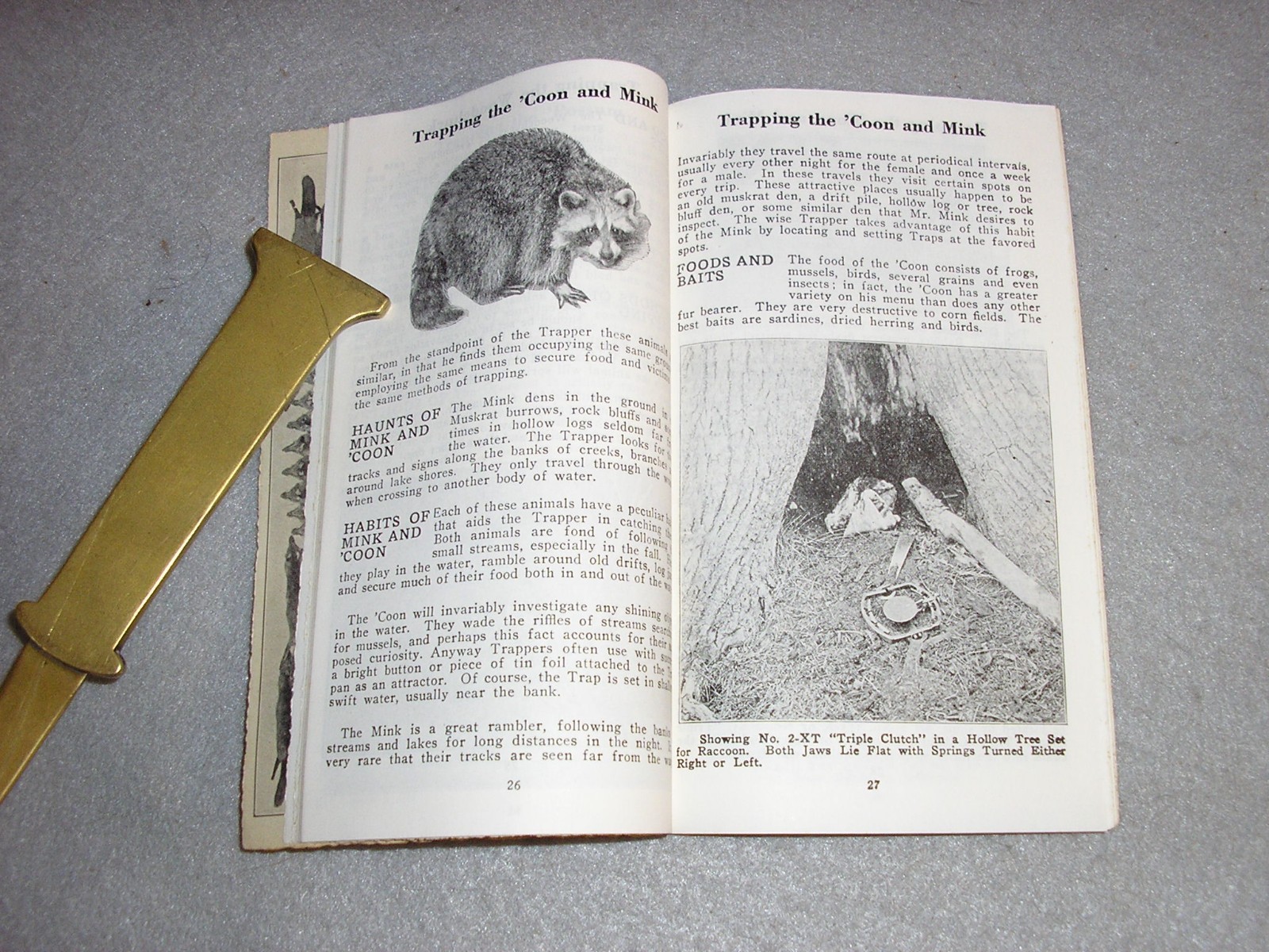 Antique Hunting Book Trapping Tricks Trapper’s Guide Methods Traps Catalog 1925