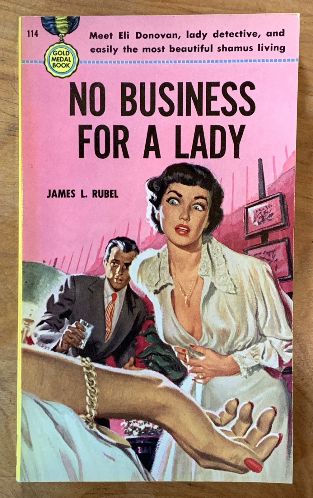 No Business For A Lady by James L. Rubel – NF vintage 1950 crime PBO, GGA