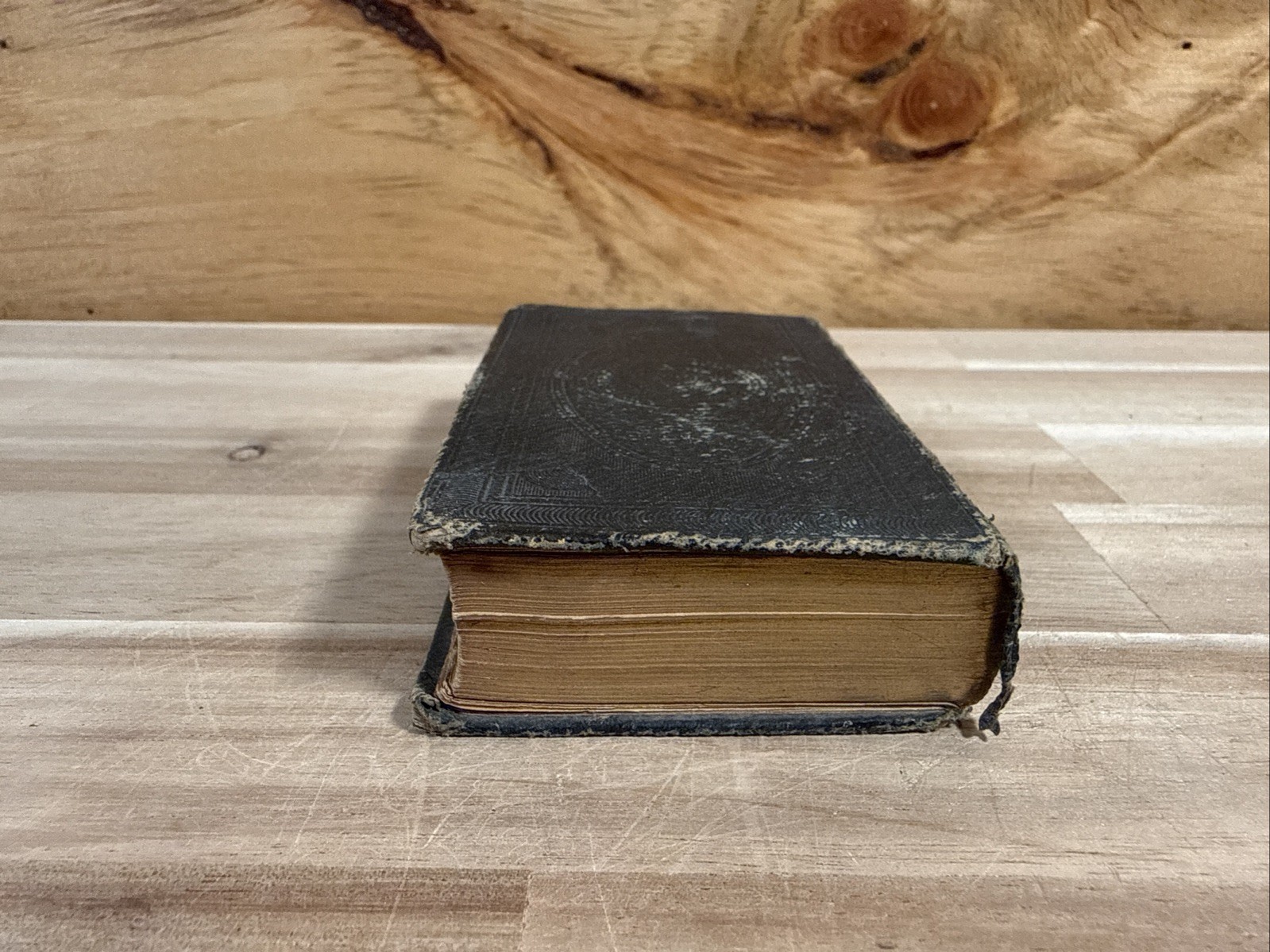 1852 NEW TESTAMENT pocket AMERICAN BIBLE SOCIETY leather PRE CIVIL WAR antique
