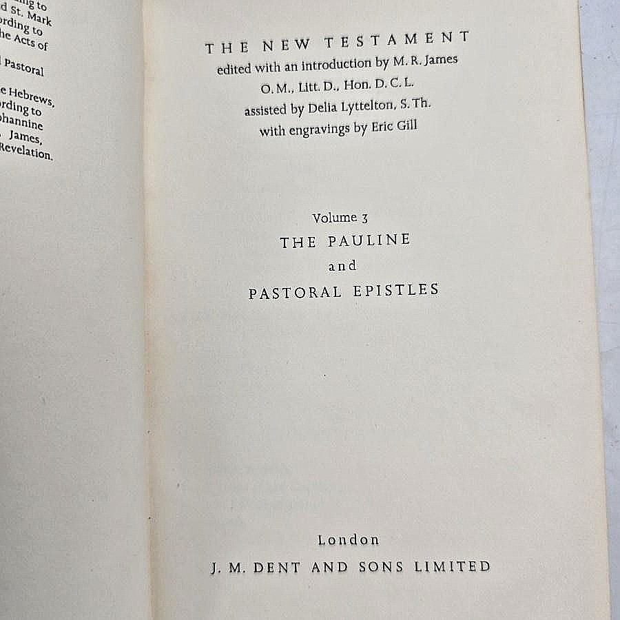 The Aldine Bible Vol 3 Pauline Pastoral Epistles M R James Red Leather Dent 1936