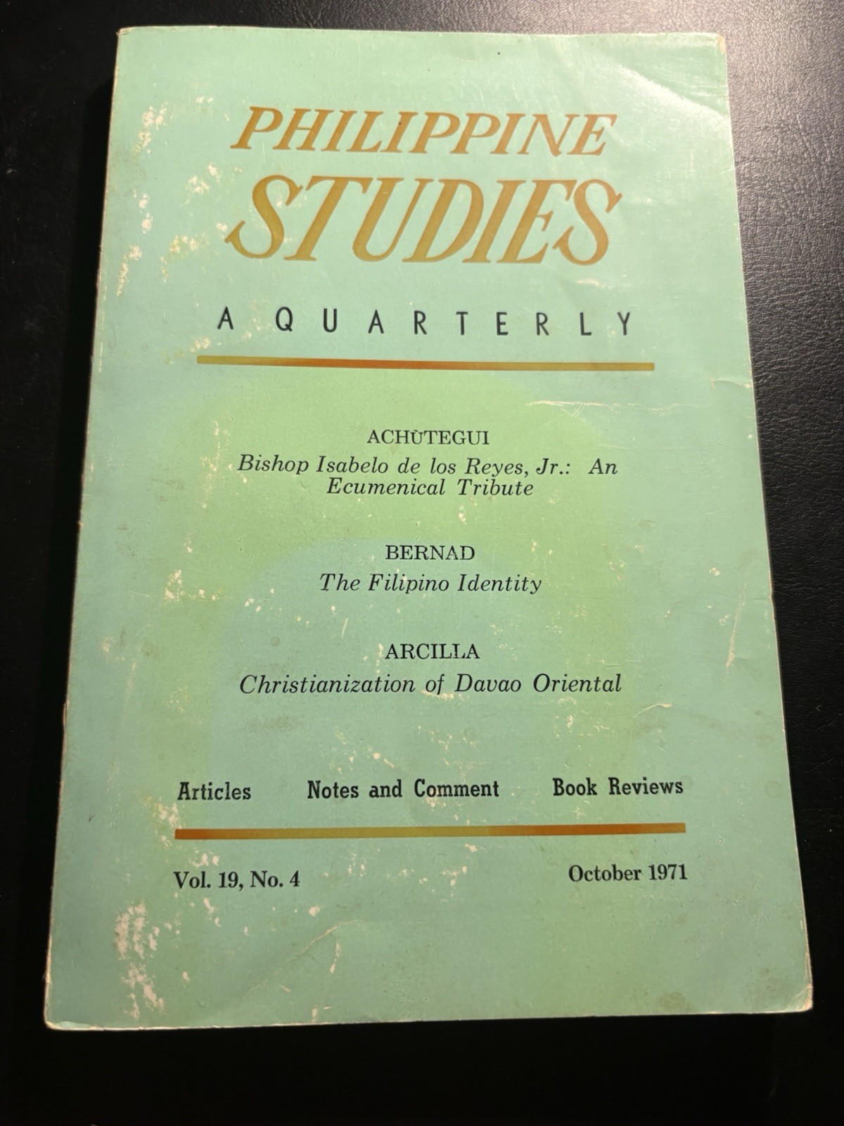 Philippine Studies Vol 19 No 4 Oct 1971 Ateneo de Manila Quarterly