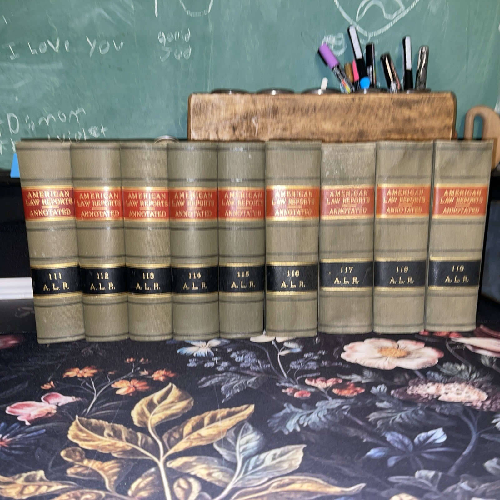Lot of 9 American Law Reports Annotated 1937 Volumes 111-119 Vintage Ex Lib Law