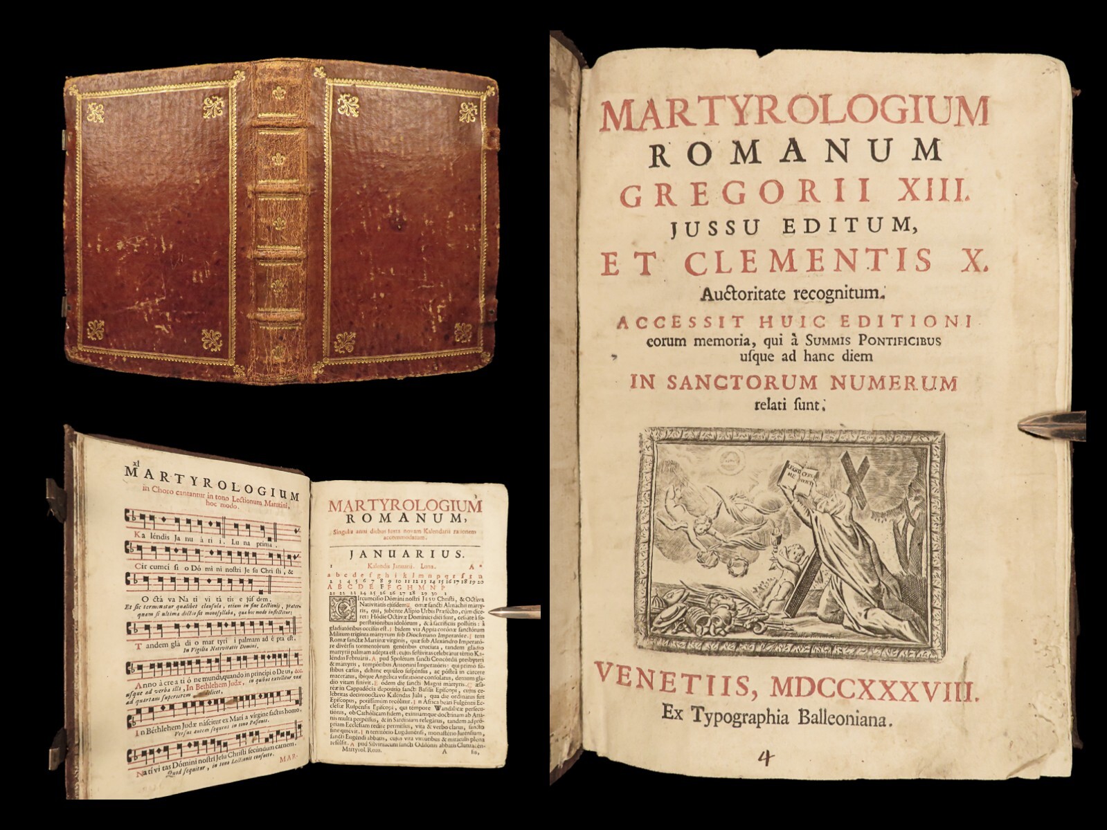 1738 Martyrologium Romanum Pope Gregory XIII Catholic Breviary Bible Martyrs